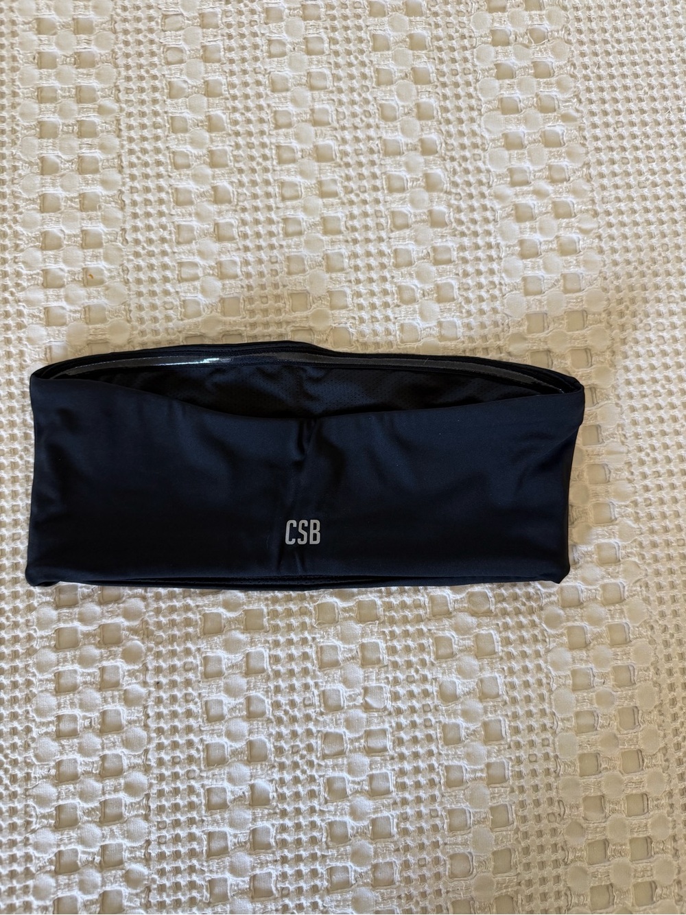 CSB Black Strapless Sports Bandeau